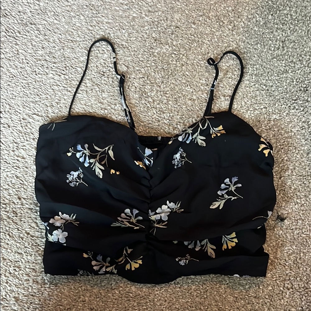 Abercrombie & Fitch Black Floral Camisole